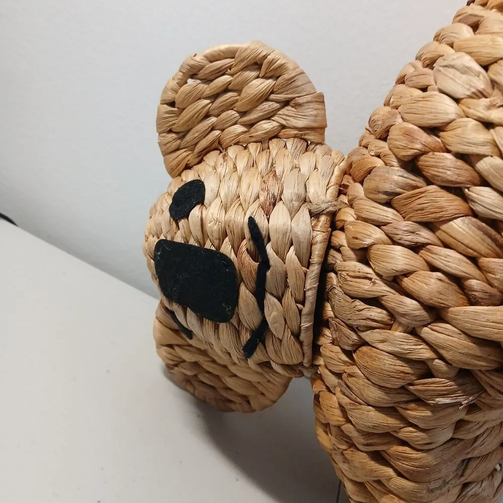 Hyacinth Hanging Koala Bear Basket Planter 12” Upside Down Boho Decor Nature